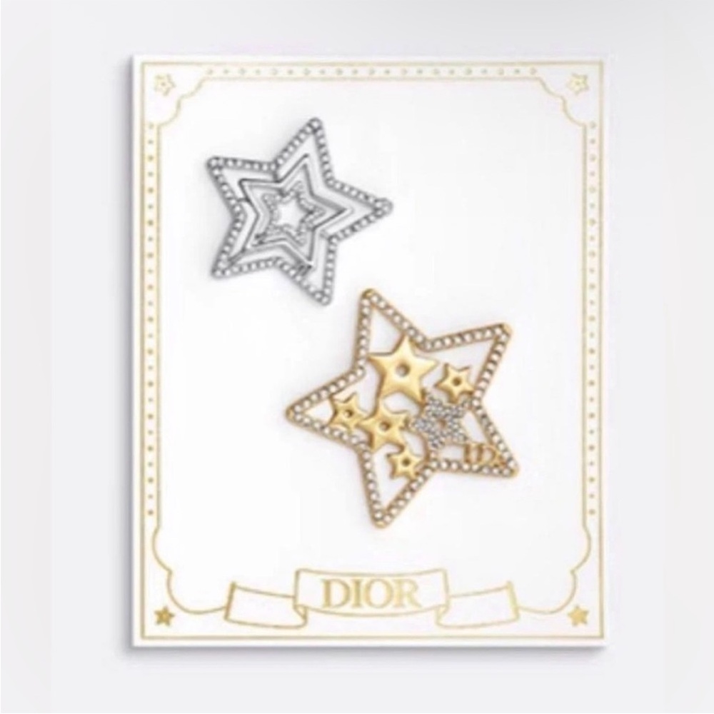 New and authentic Dior Silver and Gold Star Hair Clips
Limited edition. - Picture 2 of 9